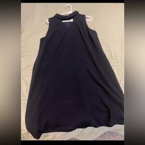 Elegant Navy Sleeveless Dress